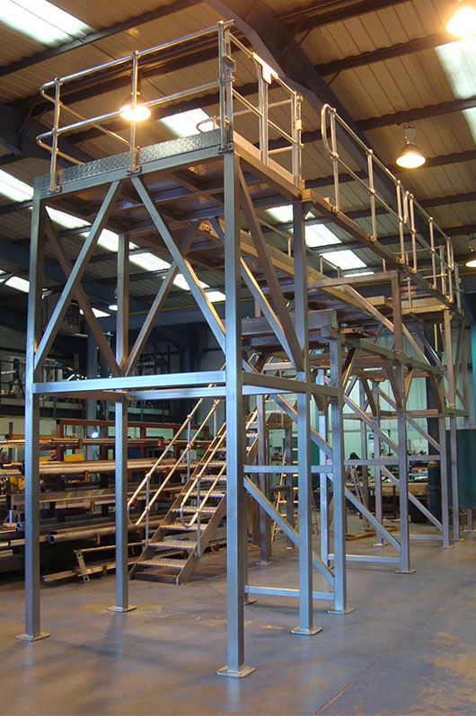 Fabricated mezzanine flooring - stainless steel