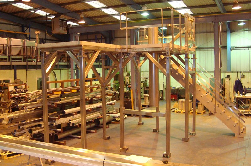 Stainless steel mezzanine floor